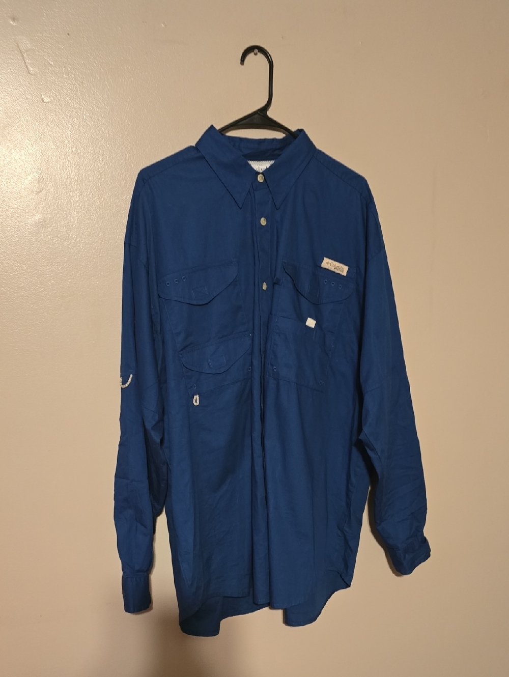 Columbia PFG Performance Fishing Gear Men’s Navy Blue XL Long Sleeve
